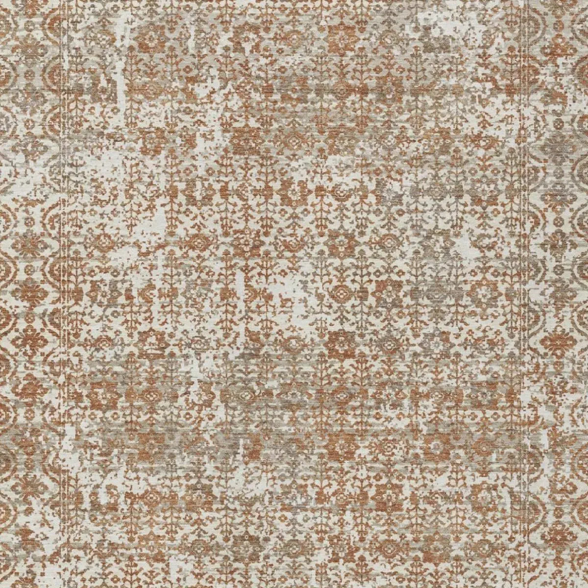 8' X 10' Cream And Ivory Abstract Washable Indoor Outdoor Area Rug Homeroots Outdoor