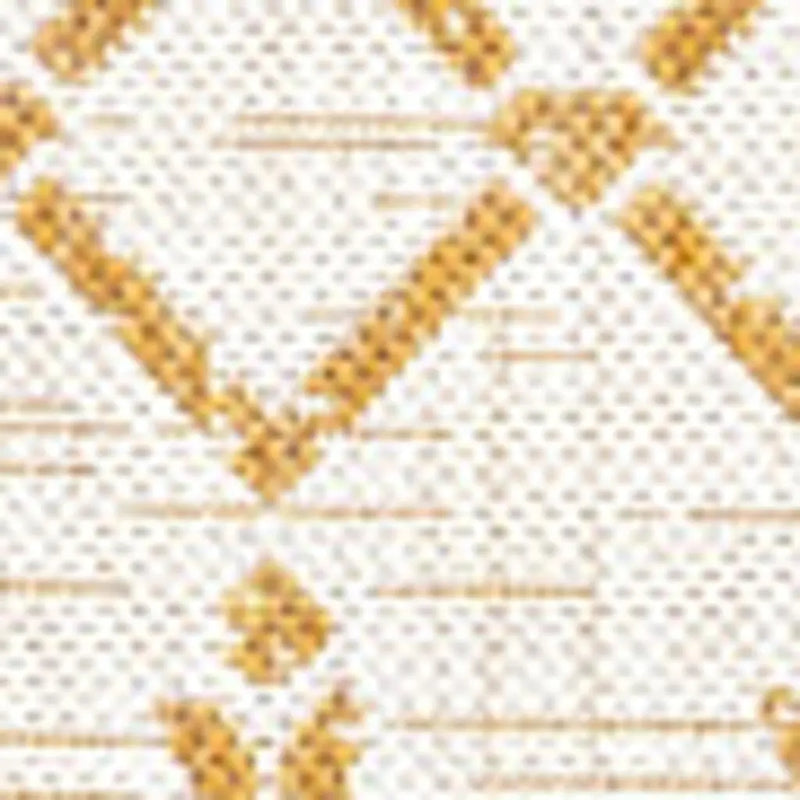 8' X 10' Cream And Yellow Trellis Indoor Outdoor Area Rug Homeroots Outdoor