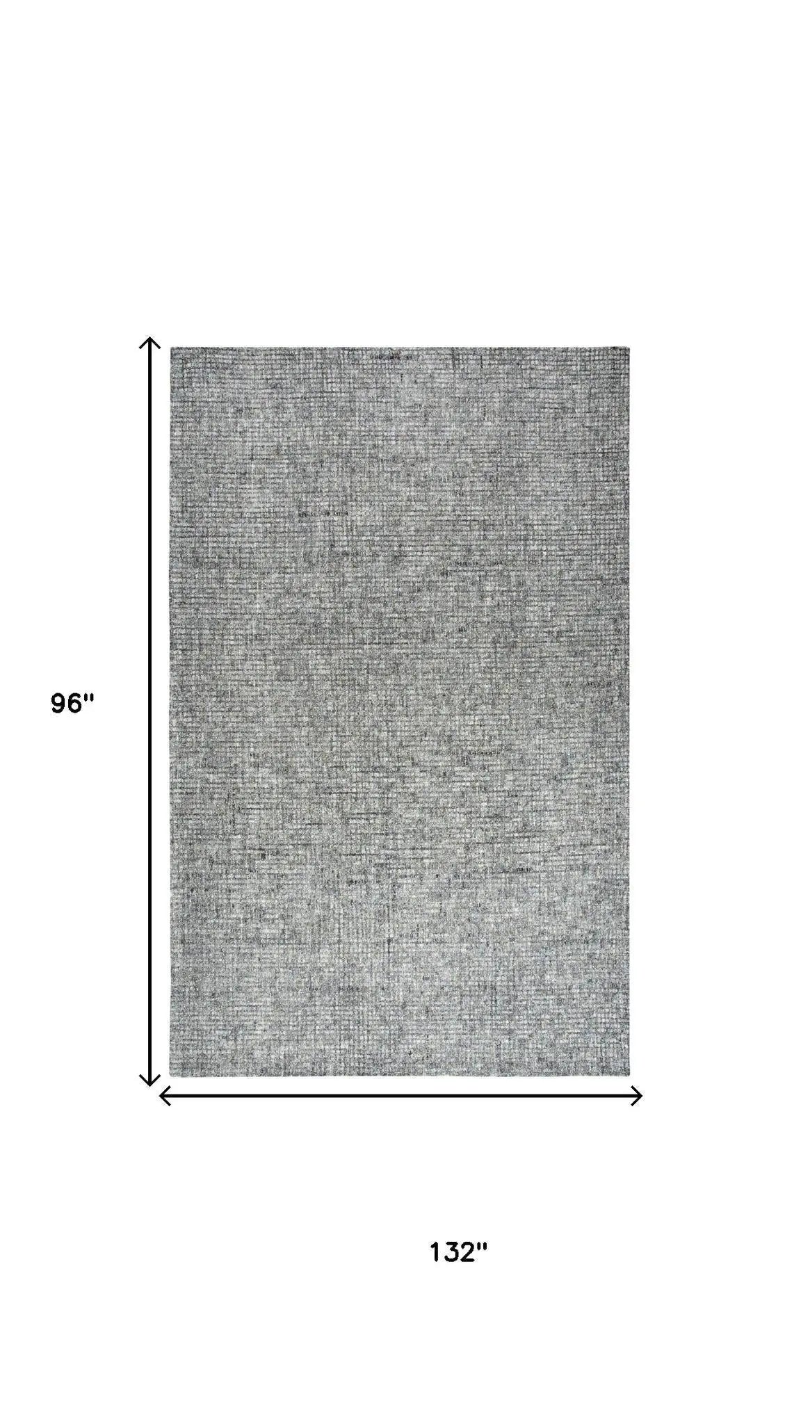 8' X 10' Dark Gray And Beige Wool Hand Tufted Area Rug Homeroots Home Decor