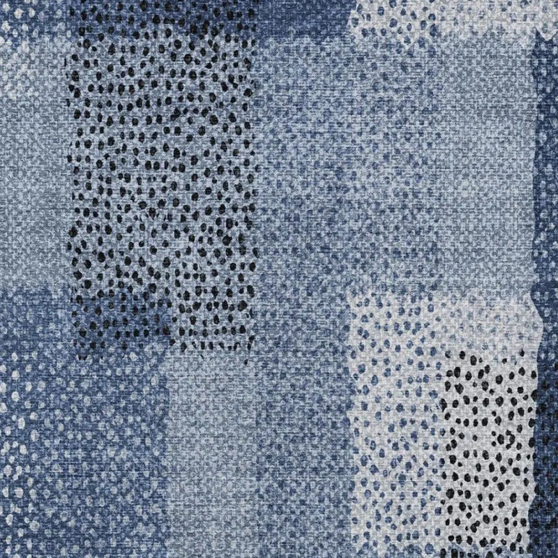 8' X 10' Denim Blue And Blue Abstract Washable Indoor Outdoor Area Rug Homeroots Outdoor