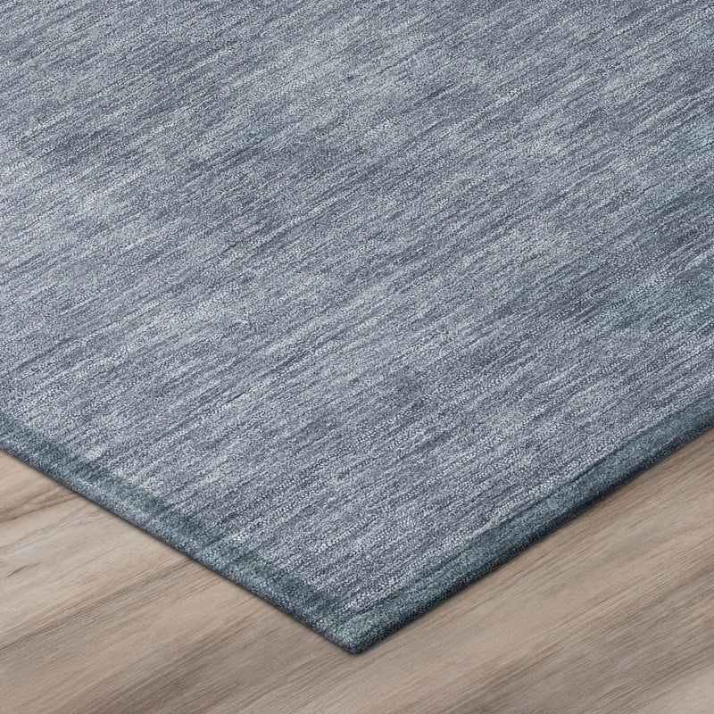 8' X 10' Denim Blue And Blue Abstract Washable Indoor Outdoor Area Rug Homeroots Outdoor