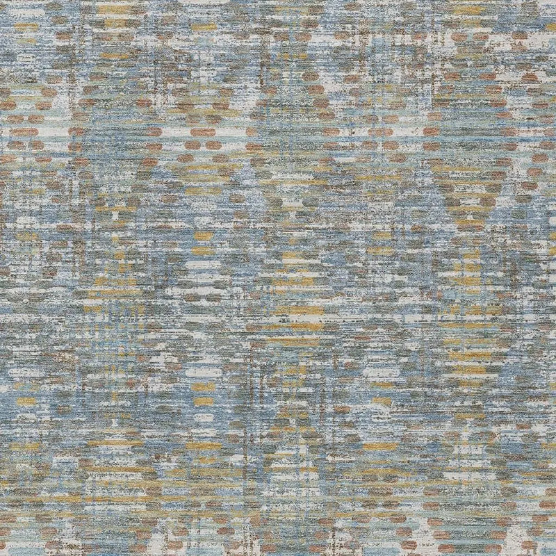 8' X 10' Denim Blue And Blue Floral Medallion Washable Indoor Outdoor Area Rug Homeroots Outdoor