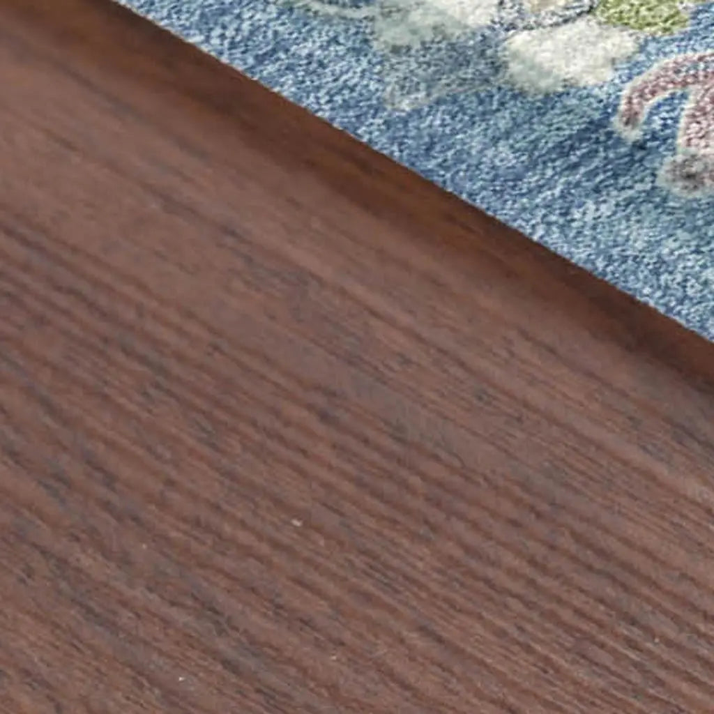 8' X 10' Denim Blue And Ivory Floral Medallion Washable Indoor Outdoor Area Rug Homeroots Outdoor