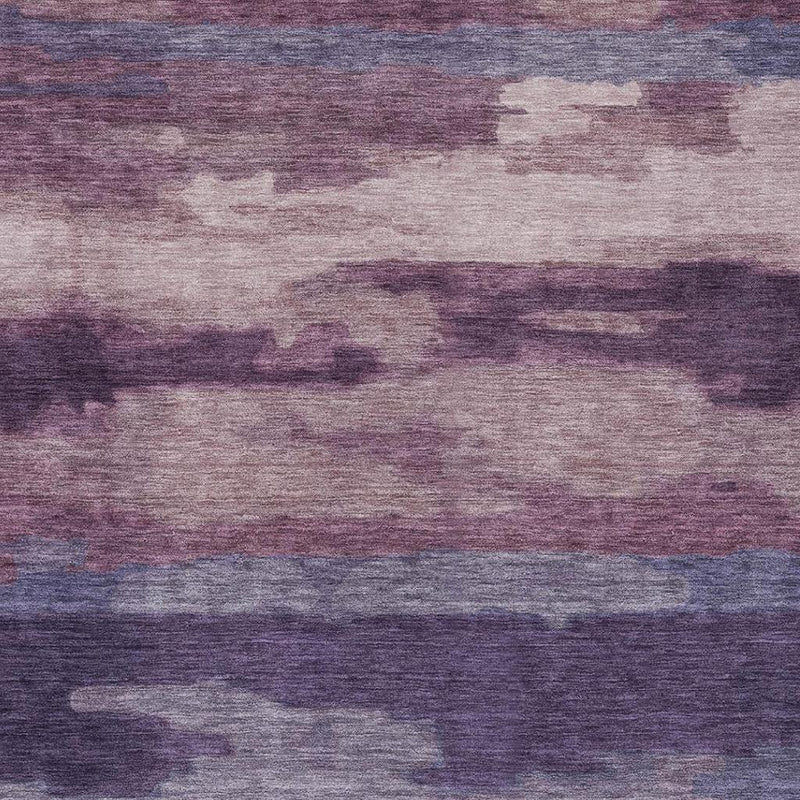8' X 10' Eggplant And Purple Abstract Washable Indoor Outdoor Area Rug Homeroots Outdoor