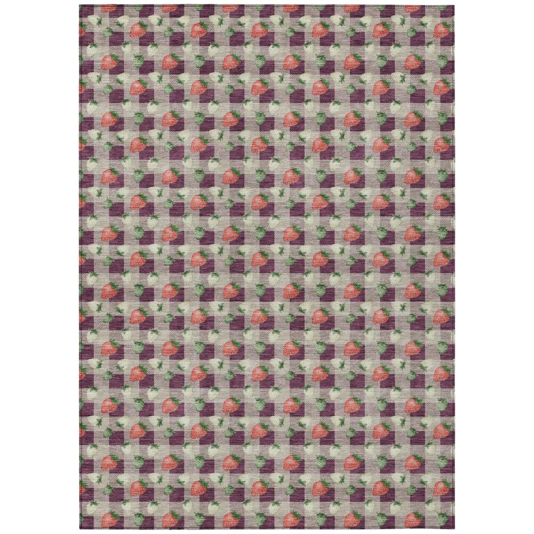 8' X 10' Eggplant And Purple Floral Washable Indoor Outdoor Area Rug Homeroots Outdoor