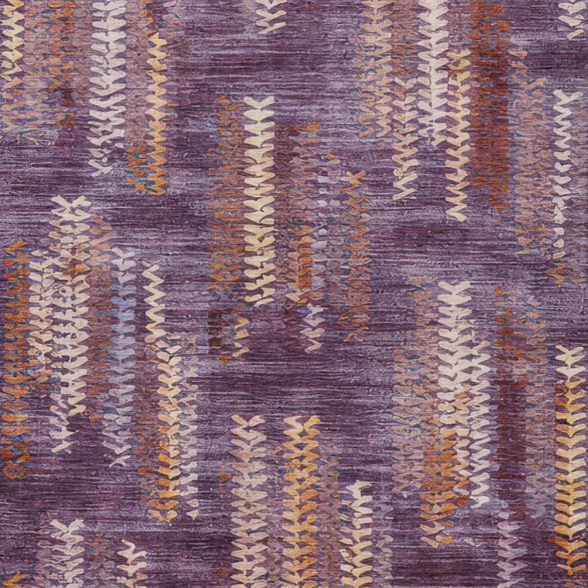 8' X 10' Eggplant And Purple Striped Washable Indoor Outdoor Area Rug Homeroots Outdoor
