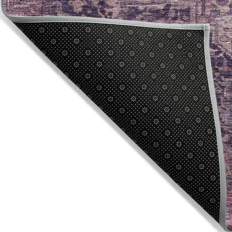8' X 10' Eggplant Medallion Washable Indoor Outdoor Area Rug Homeroots Outdoor