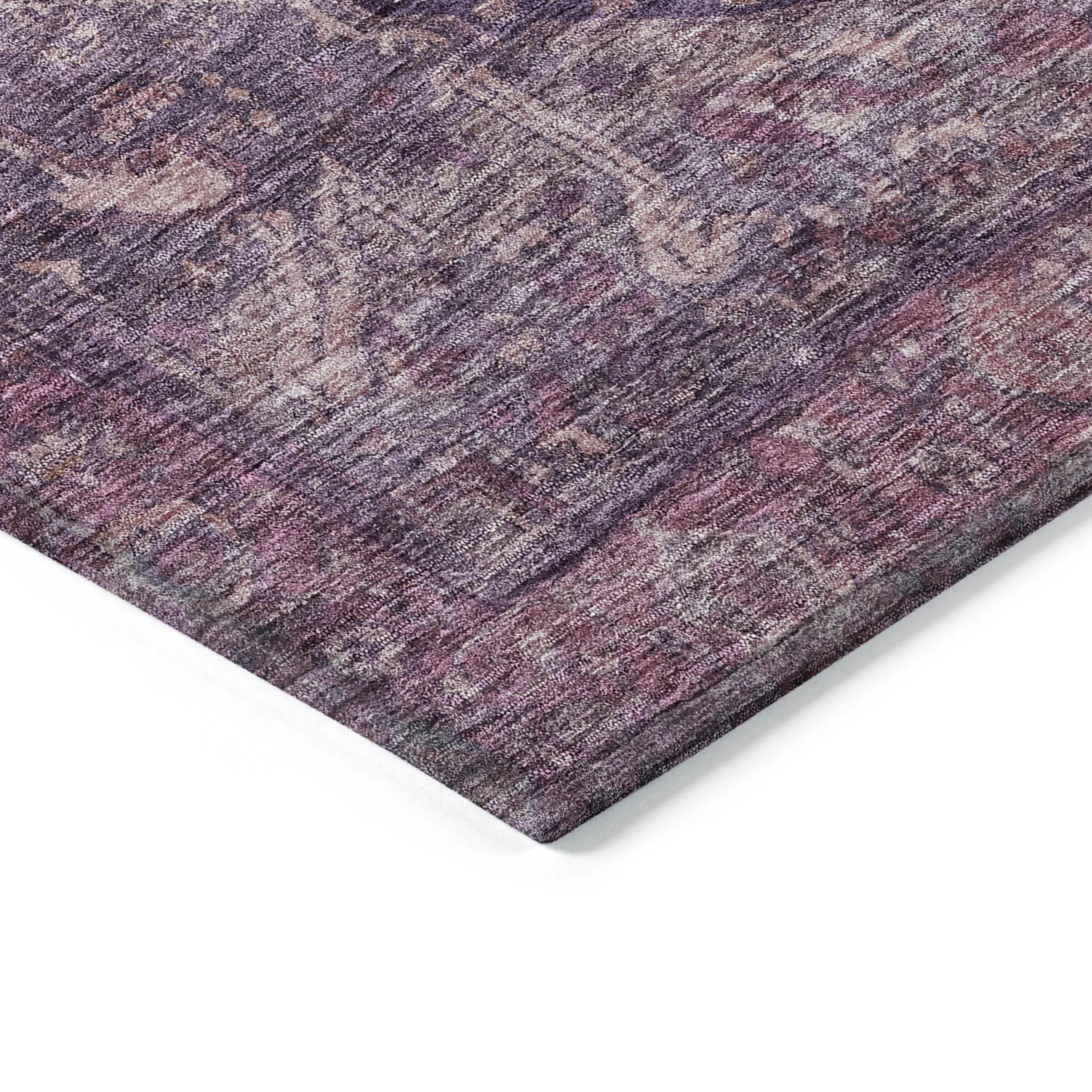 8' X 10' Eggplant Medallion Washable Indoor Outdoor Area Rug Homeroots Outdoor