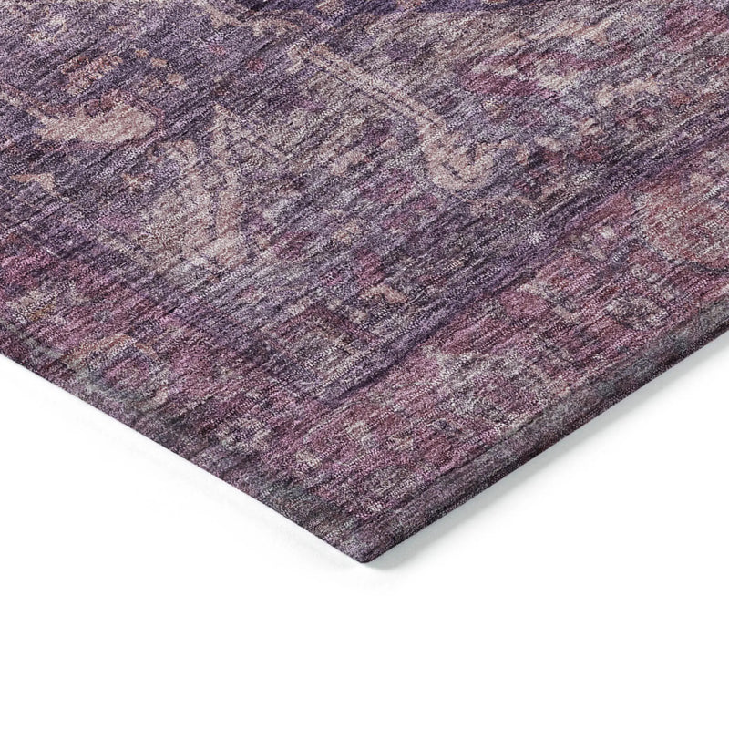8' X 10' Eggplant Medallion Washable Indoor Outdoor Area Rug Homeroots Outdoor
