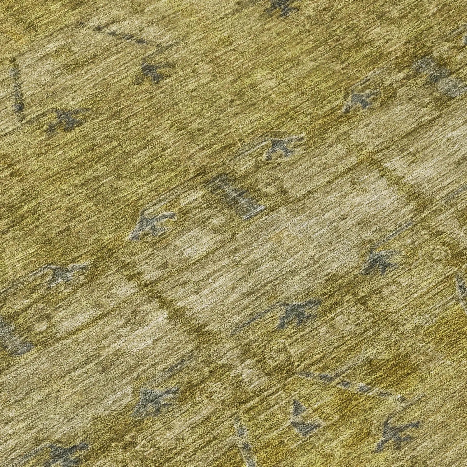 8' X 10' Gold And Brown Tribal Washable Indoor Outdoor Area Rug Homeroots Outdoor