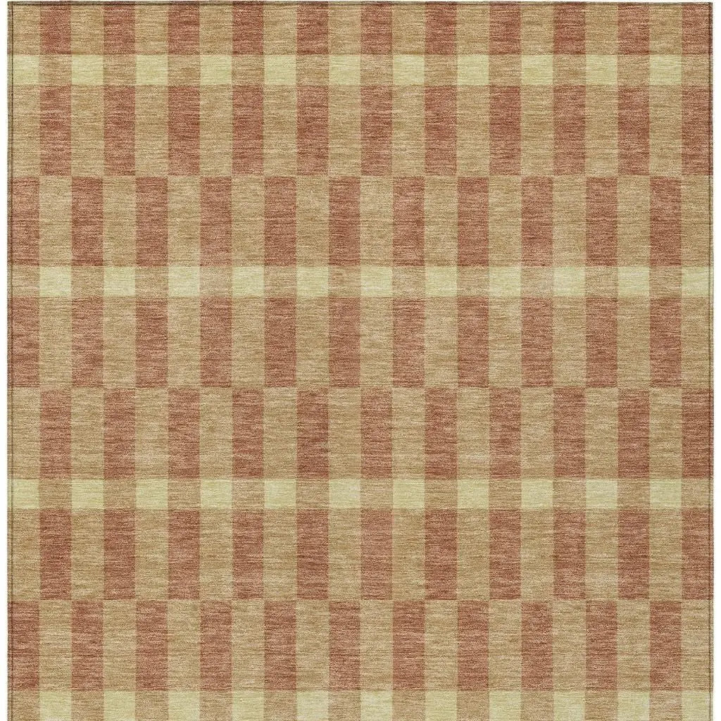 8' X 10' Gold And Copper Geometric Washable Indoor Outdoor Area Rug Homeroots Outdoor
