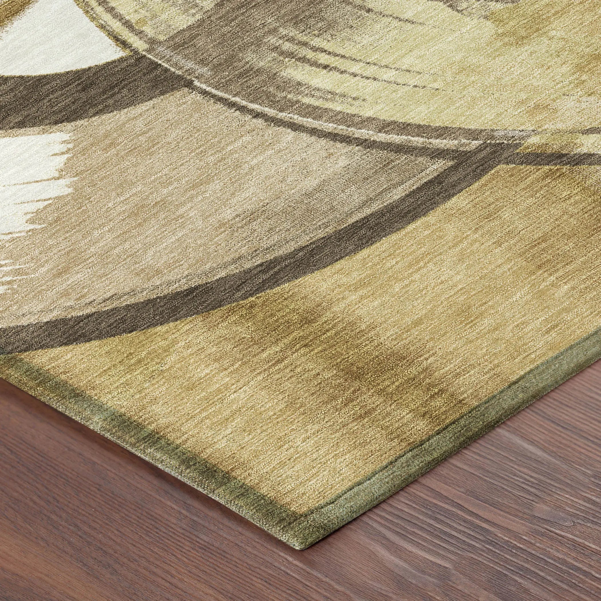 8' X 10' Gold And Saffron Geometric Washable Indoor Outdoor Area Rug Homeroots Outdoor