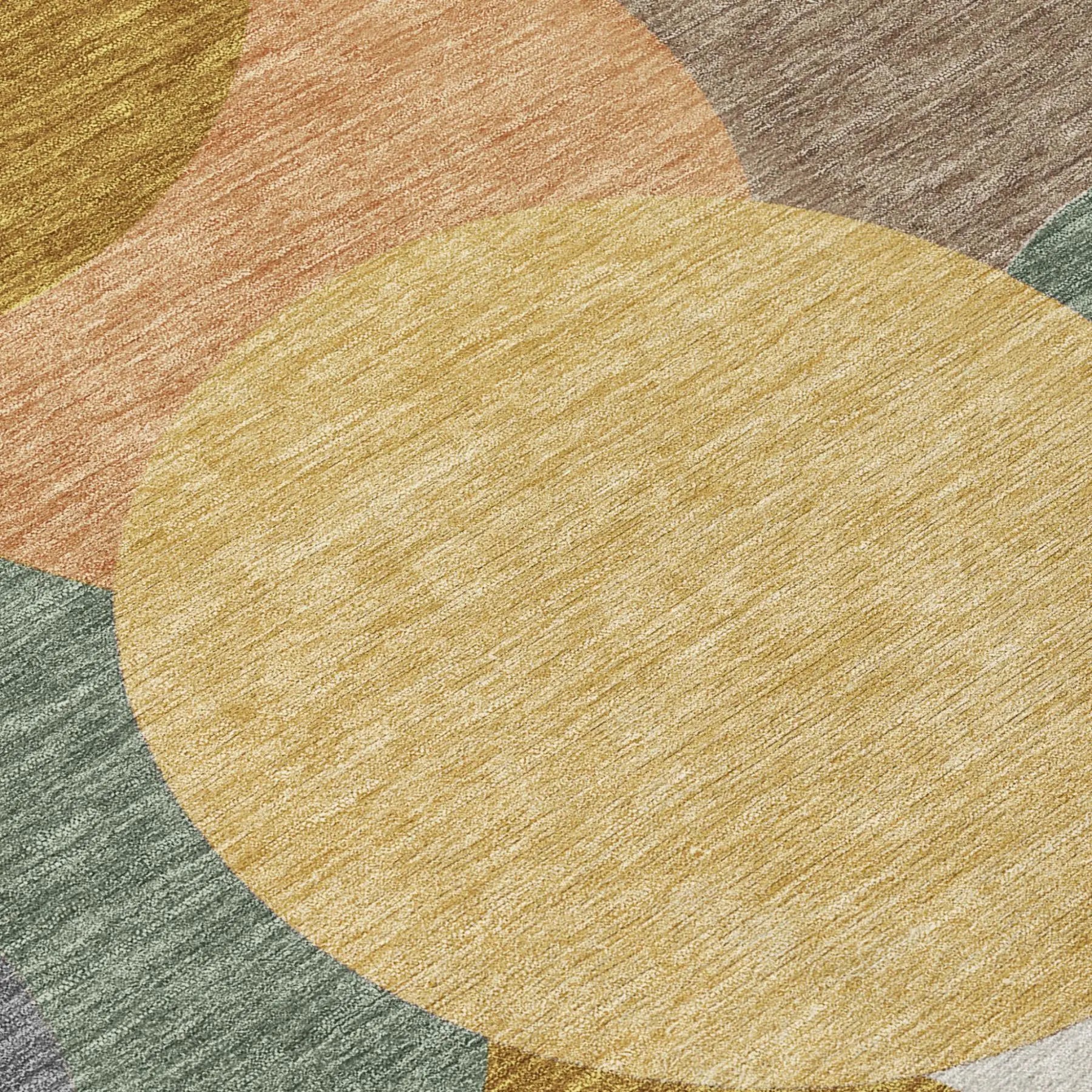 8' X 10' Gold And Walnut Geometric Washable Indoor Outdoor Area Rug Homeroots Outdoor