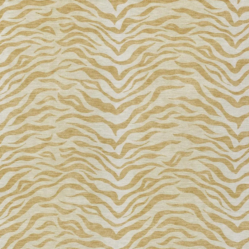 8' X 10' Gold And Wheat Animal Print Washable Indoor Outdoor Area Rug Homeroots Outdoor