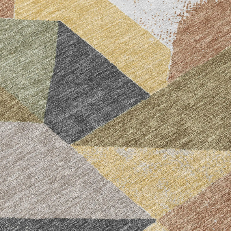 8' X 10' Graphite And Gray Geometric Washable Indoor Outdoor Area Rug Homeroots Outdoor