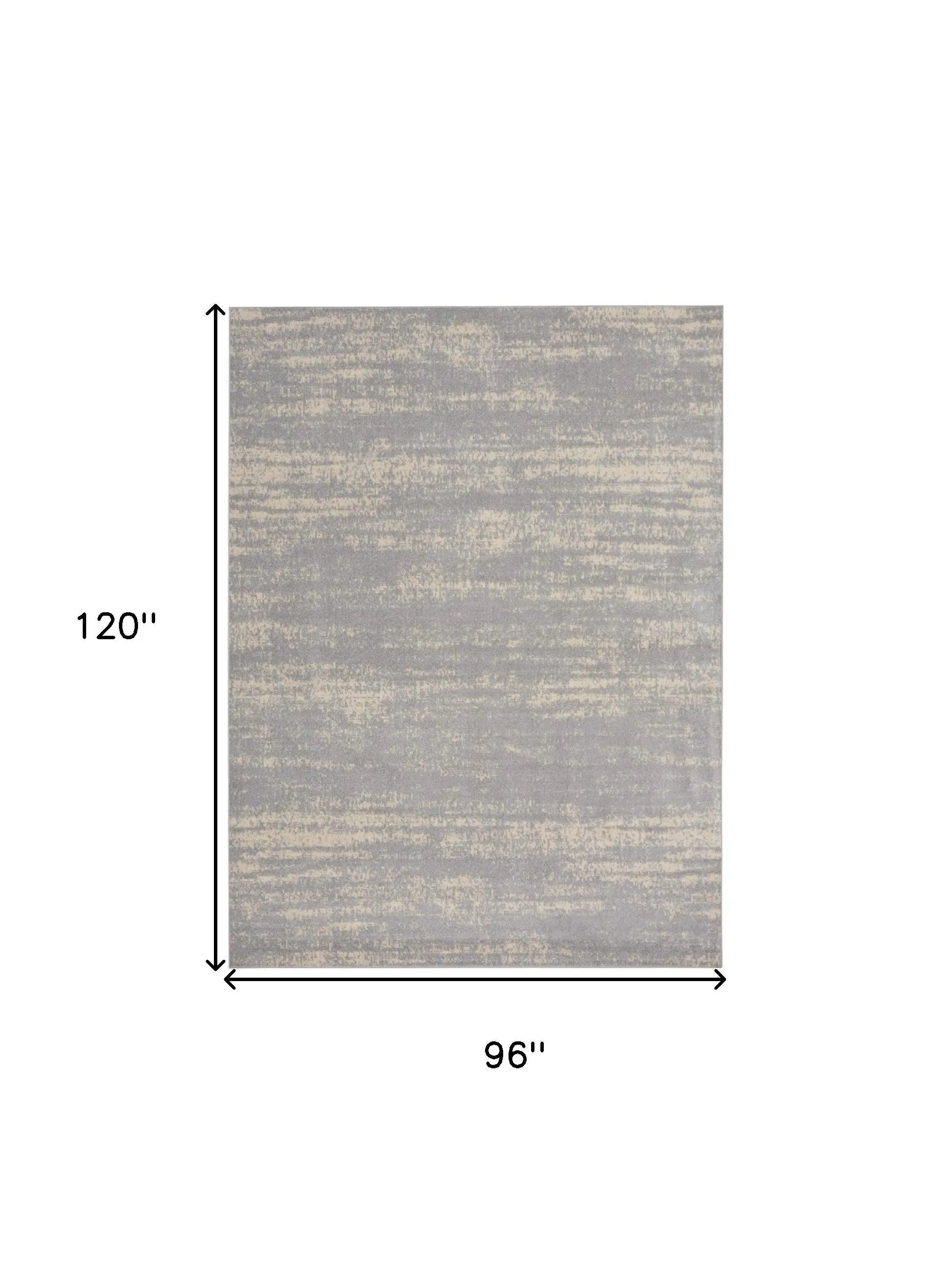 8' X 10' Gray And Beige Abstract Indoor Outdoor Area Rug Homeroots Outdoor