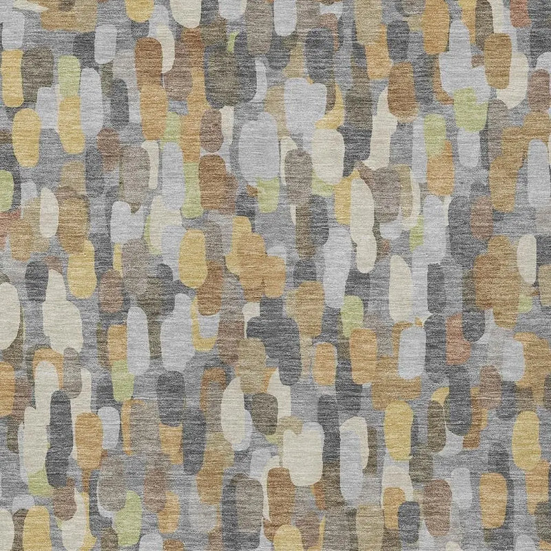 8' X 10' Gray And Beige Abstract Washable Indoor Outdoor Area Rug Homeroots Outdoor