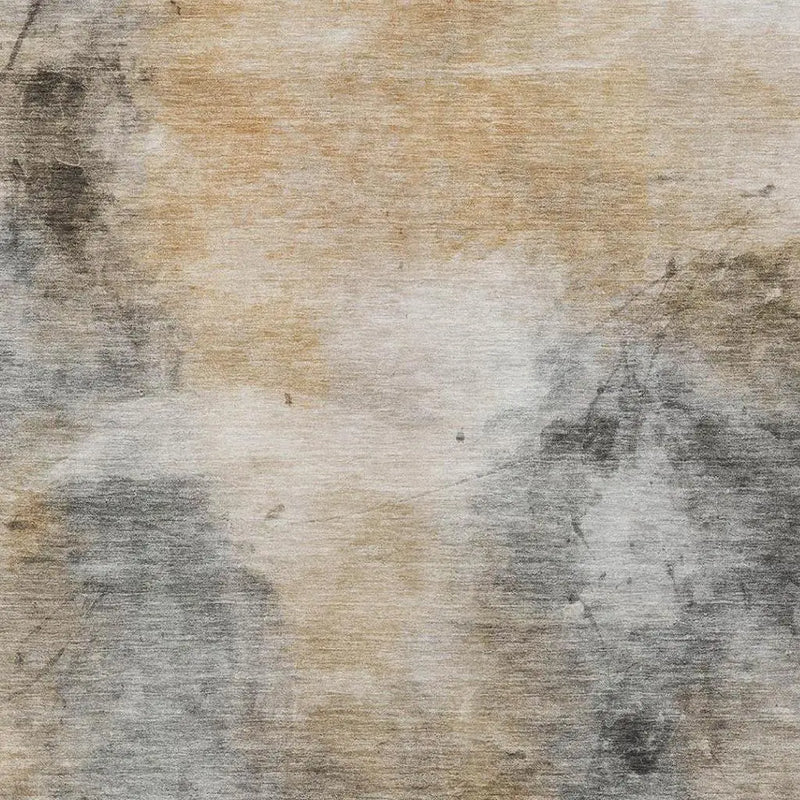 8' X 10' Gray And Beige Abstract Washable Indoor Outdoor Area Rug Homeroots Outdoor
