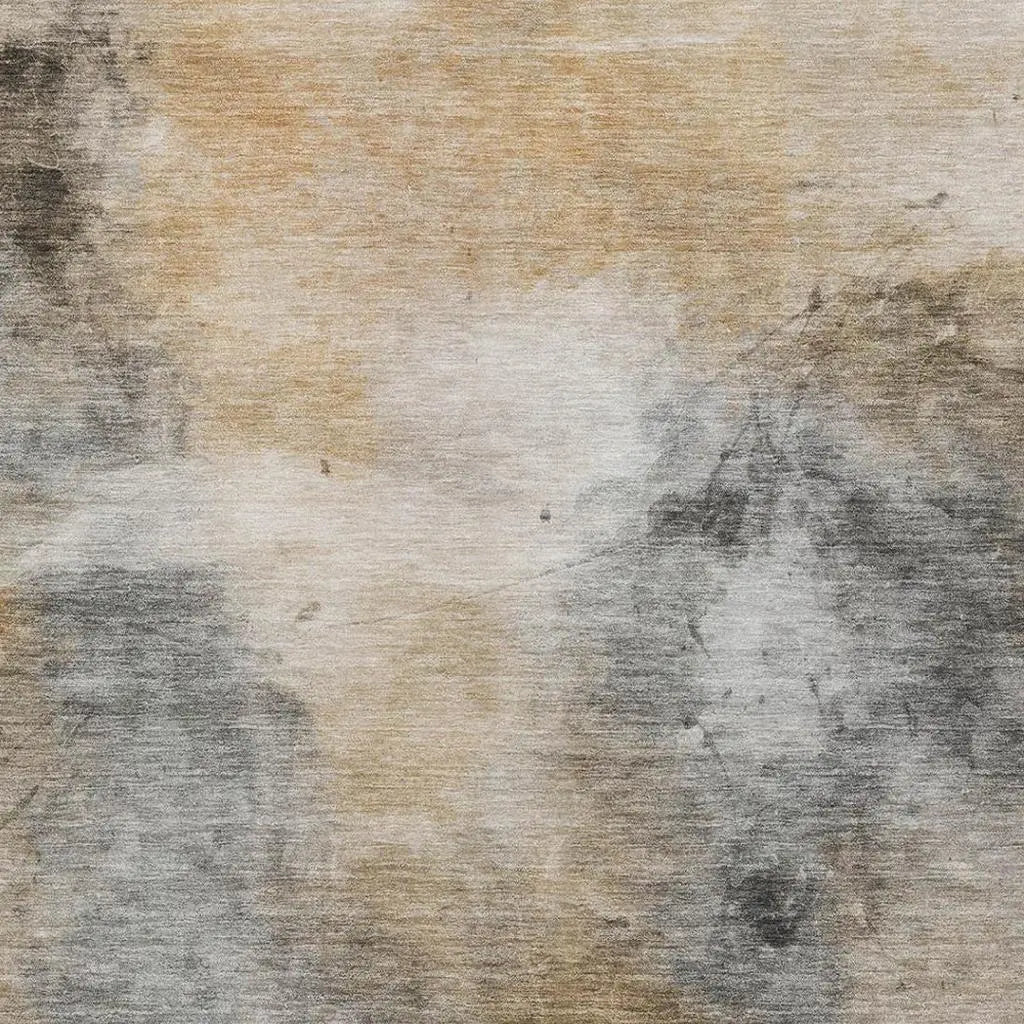 8' X 10' Gray And Beige Abstract Washable Indoor Outdoor Area Rug Homeroots Outdoor