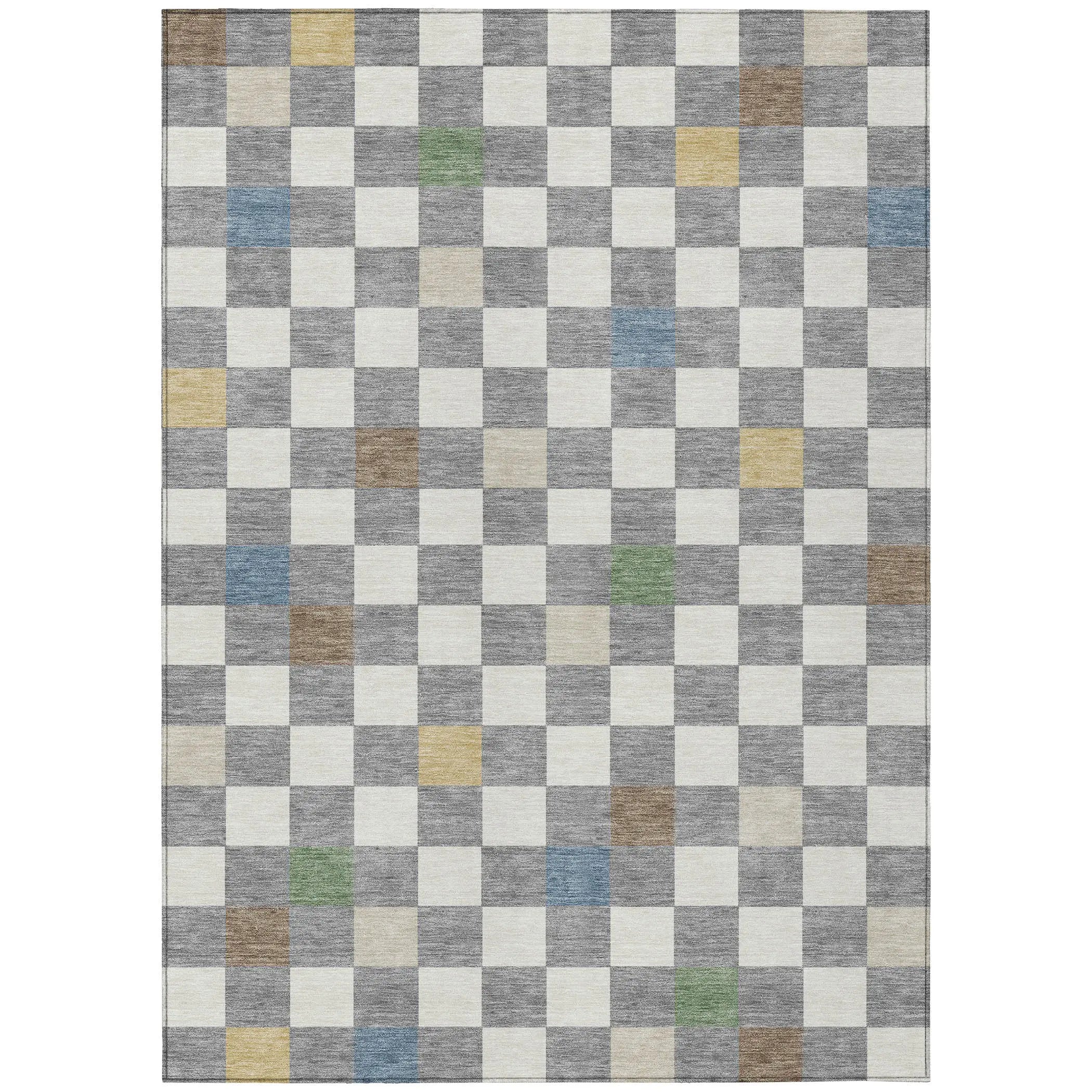 8' X 10' Gray And Beige Geometric Washable Indoor Outdoor Area Rug Homeroots Outdoor