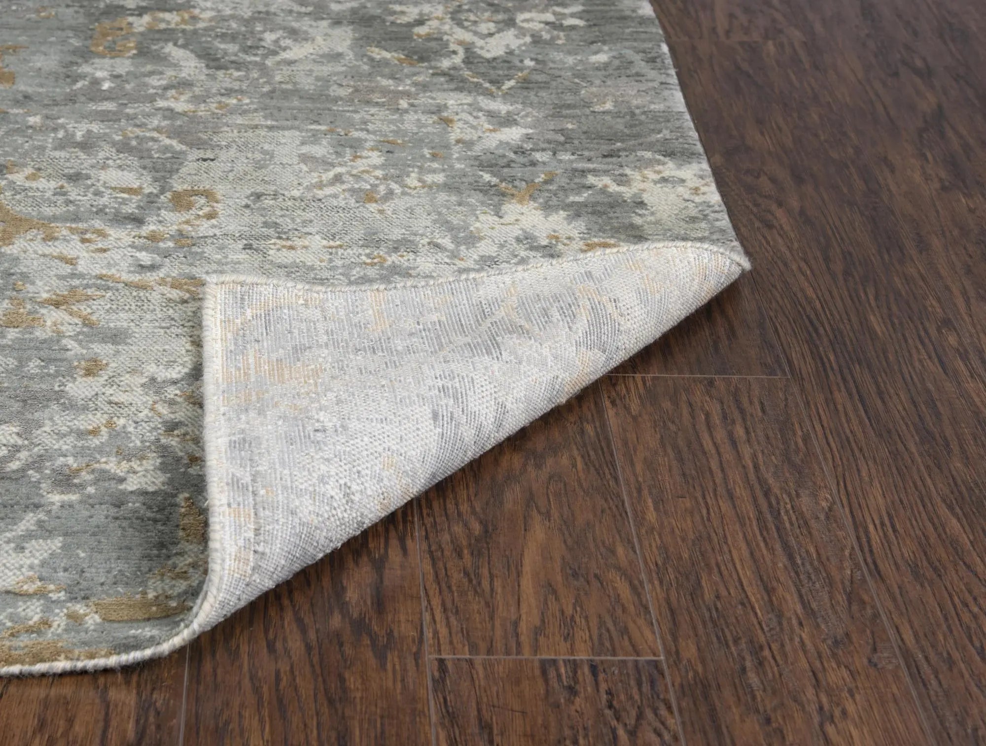 8' X 10' Gray And Beige New Zealand Lambs Wool Floral Hand Carved Handmade Area Rug Homeroots Home Decor