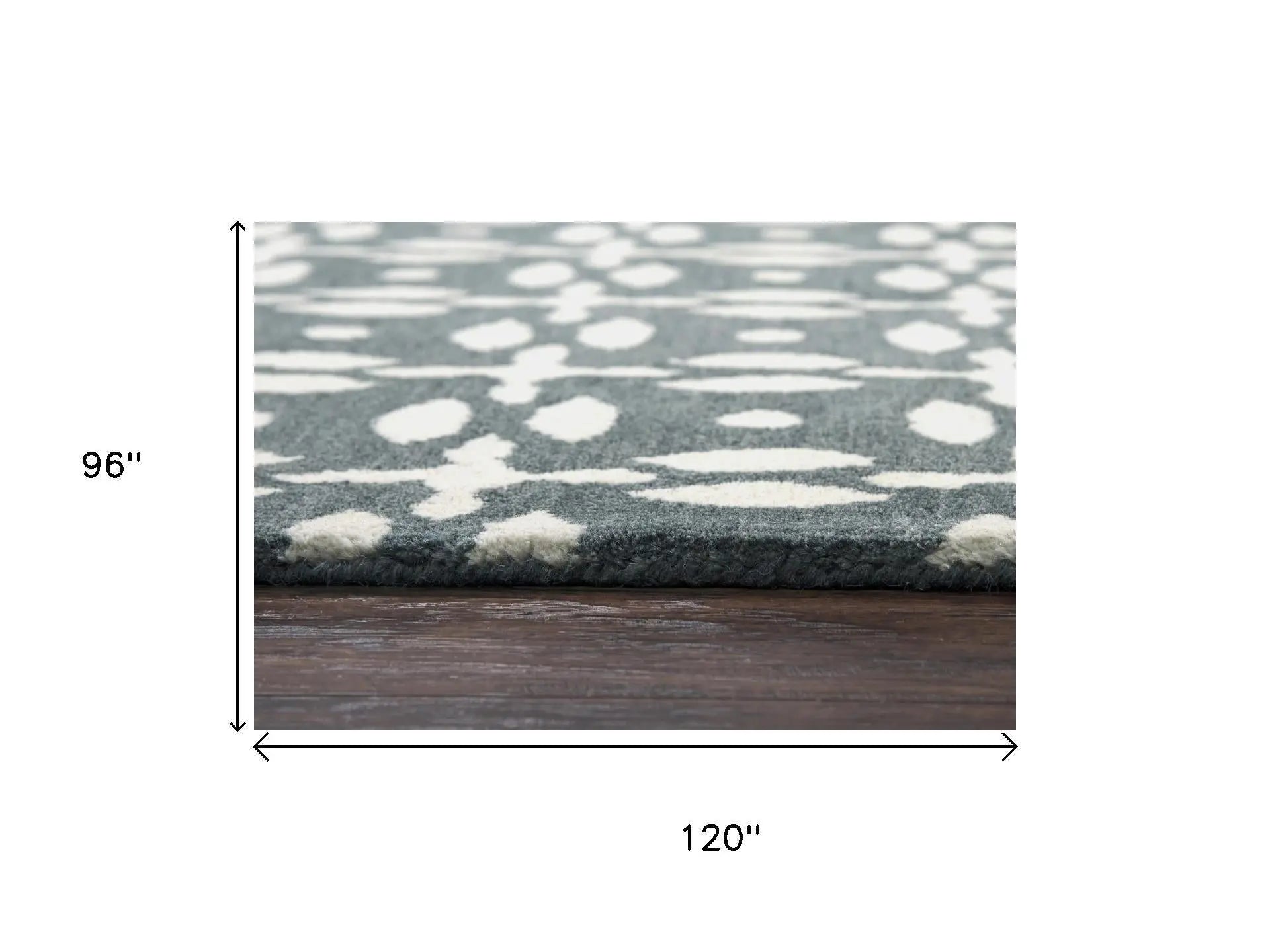 8' X 10' Gray And Beige Wool Geometric Hand Tufted Area Rug Homeroots Home Decor