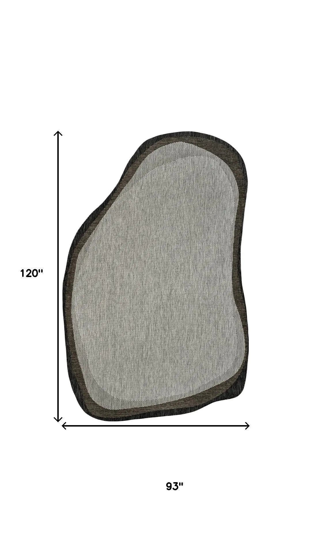 8' X 10' Gray And Black Abstract Indoor Outdoor Area Rug Homeroots Outdoor