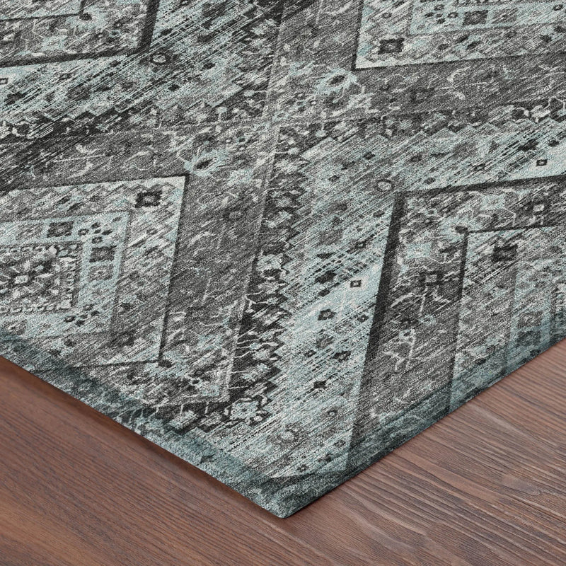 8' X 10' Gray And Brown Tribal Washable Indoor Outdoor Area Rug Homeroots Outdoor