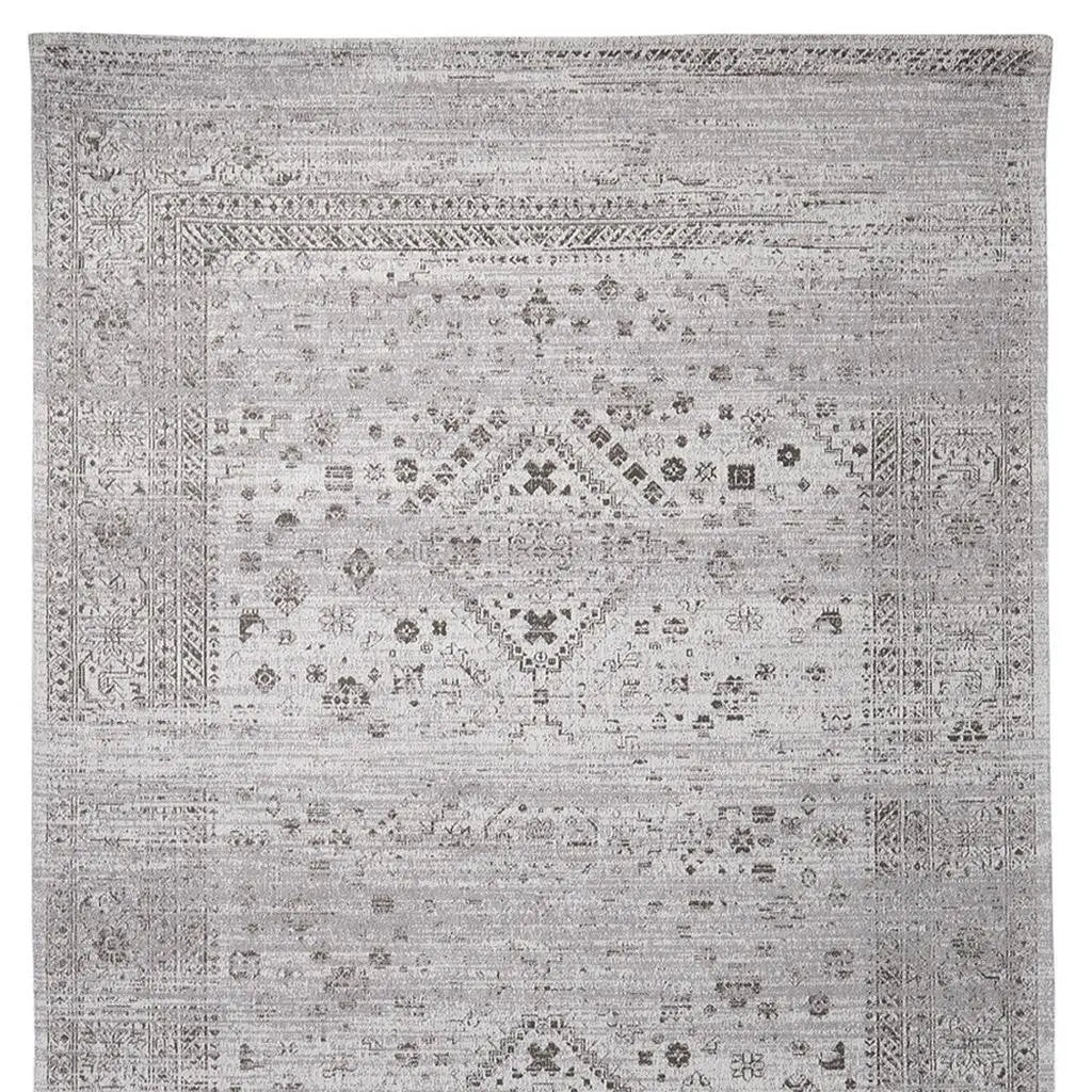 8' X 10' Gray And Cream Abstract Hand Woven Area Rug Homeroots Home Decor