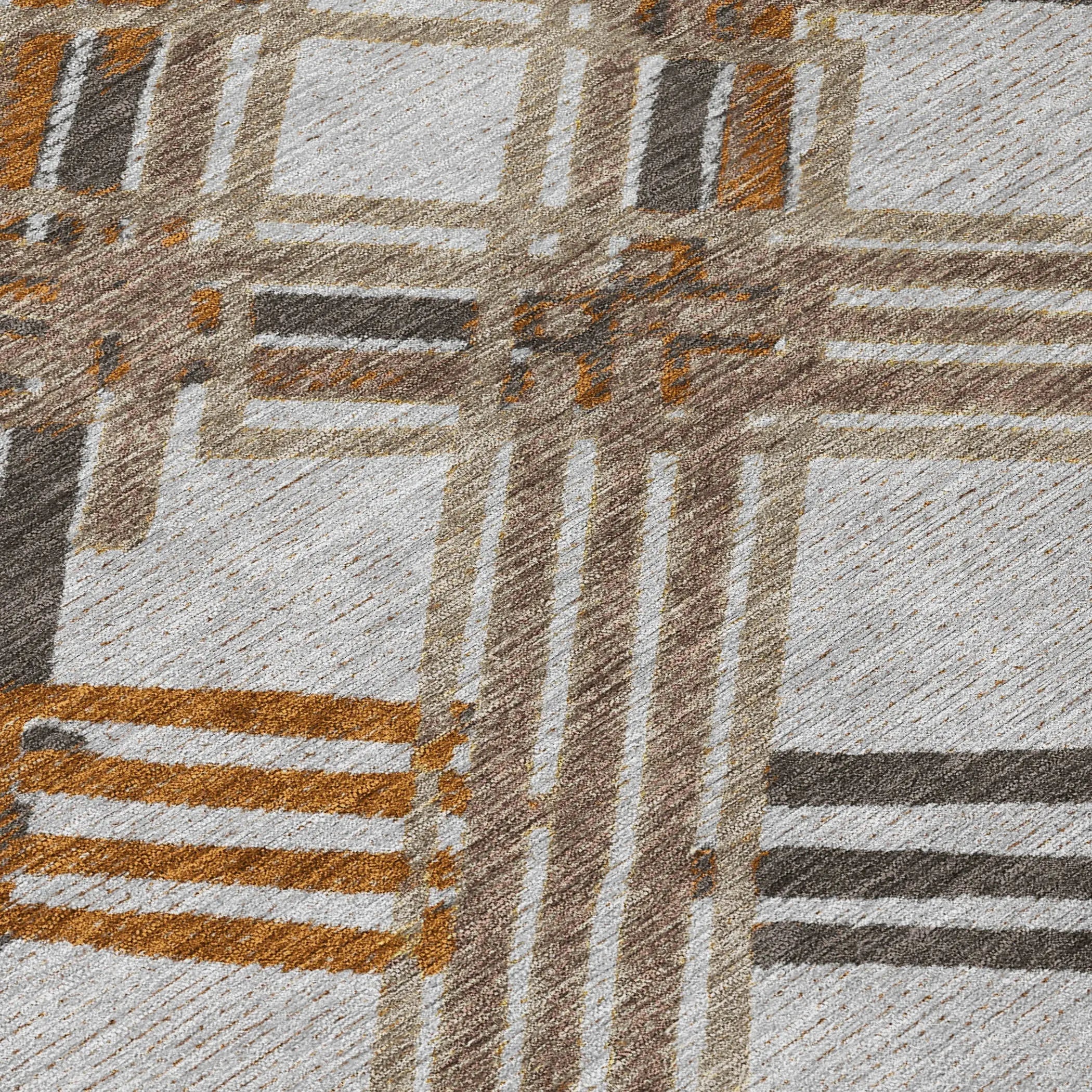 8' X 10' Gray And Gold Geometric Washable Indoor Outdoor Area Rug Homeroots Outdoor