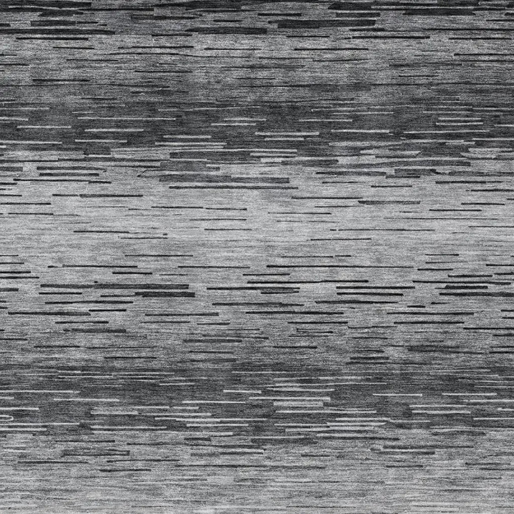 8' X 10' Gray And Graphite Striped Washable Indoor Outdoor Area Rug Homeroots Outdoor