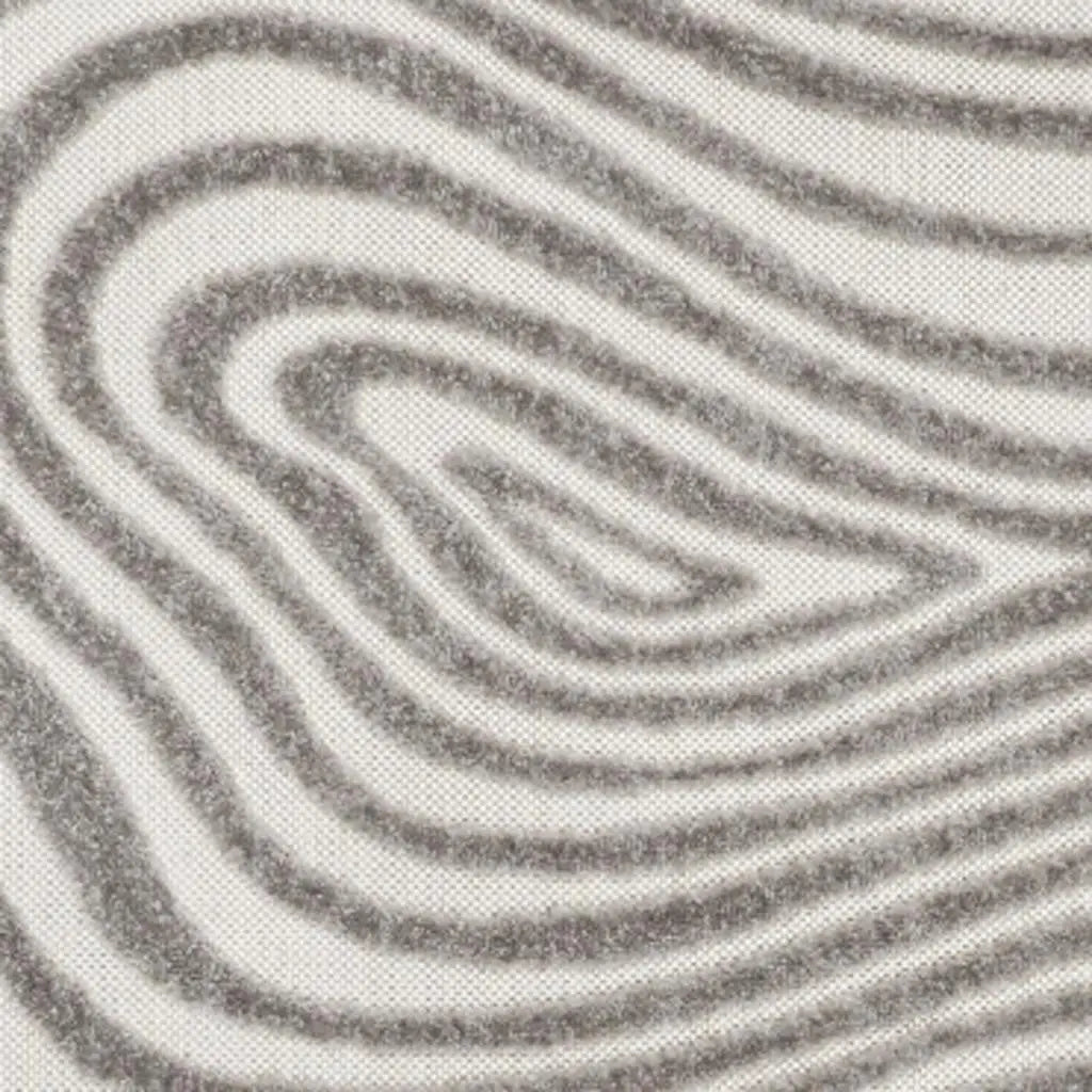 8' X 10' Gray And Ivory Abstract Indoor Outdoor Area Rug - GreatEagleInc