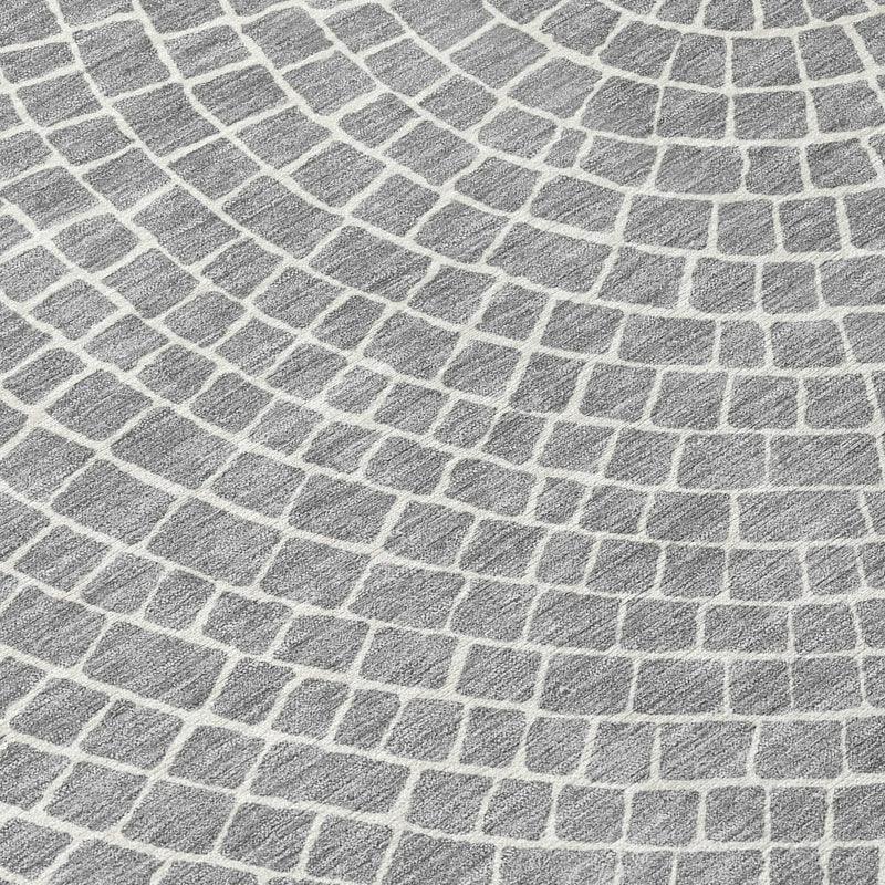 8' X 10' Gray And Ivory Geometric Washable Indoor Outdoor Area Rug Homeroots Outdoor