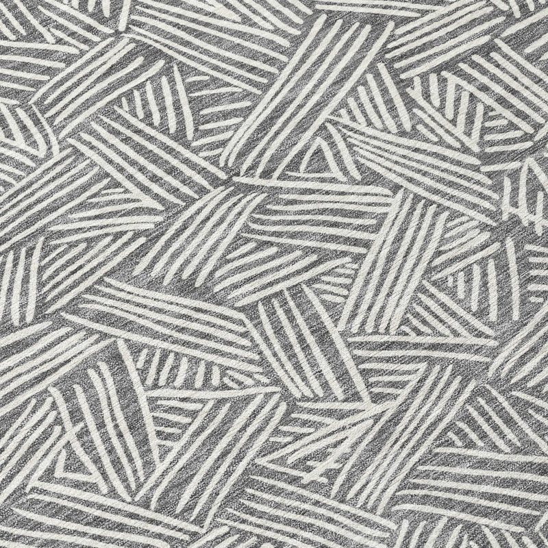 8' X 10' Gray And Ivory Geometric Washable Indoor Outdoor Area Rug Homeroots Outdoor