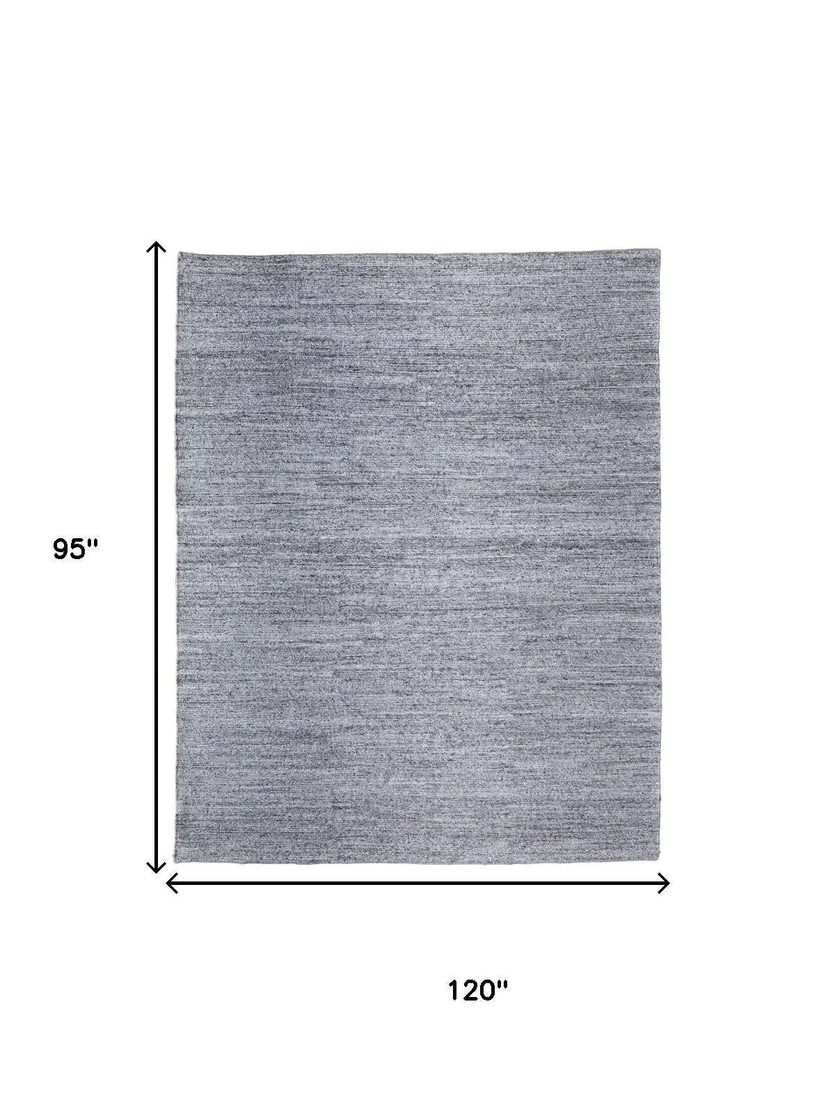8' X 10' Gray And Ivory Handmade Indoor Outdoor Area Rug Homeroots Outdoor