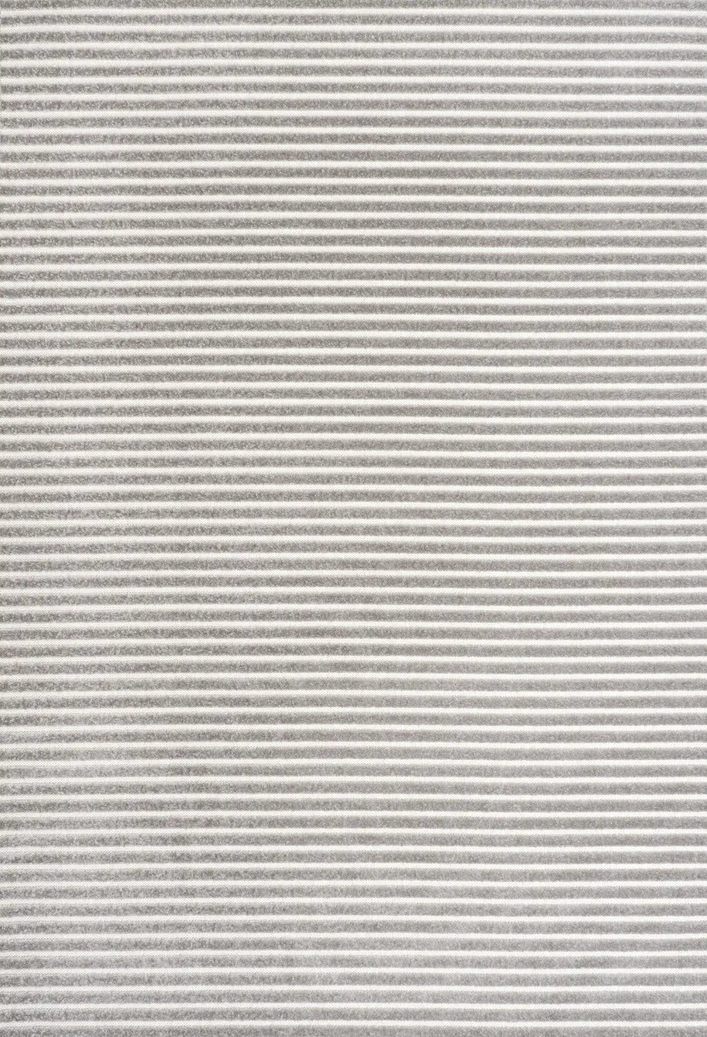 8' X 10' Gray And Ivory Striped Indoor Outdoor Area Rug - GreatEagleInc