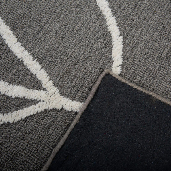 8' X 10' Gray And Ivory Wool Abstract Hand Tufted Area Rug Homeroots Home Decor