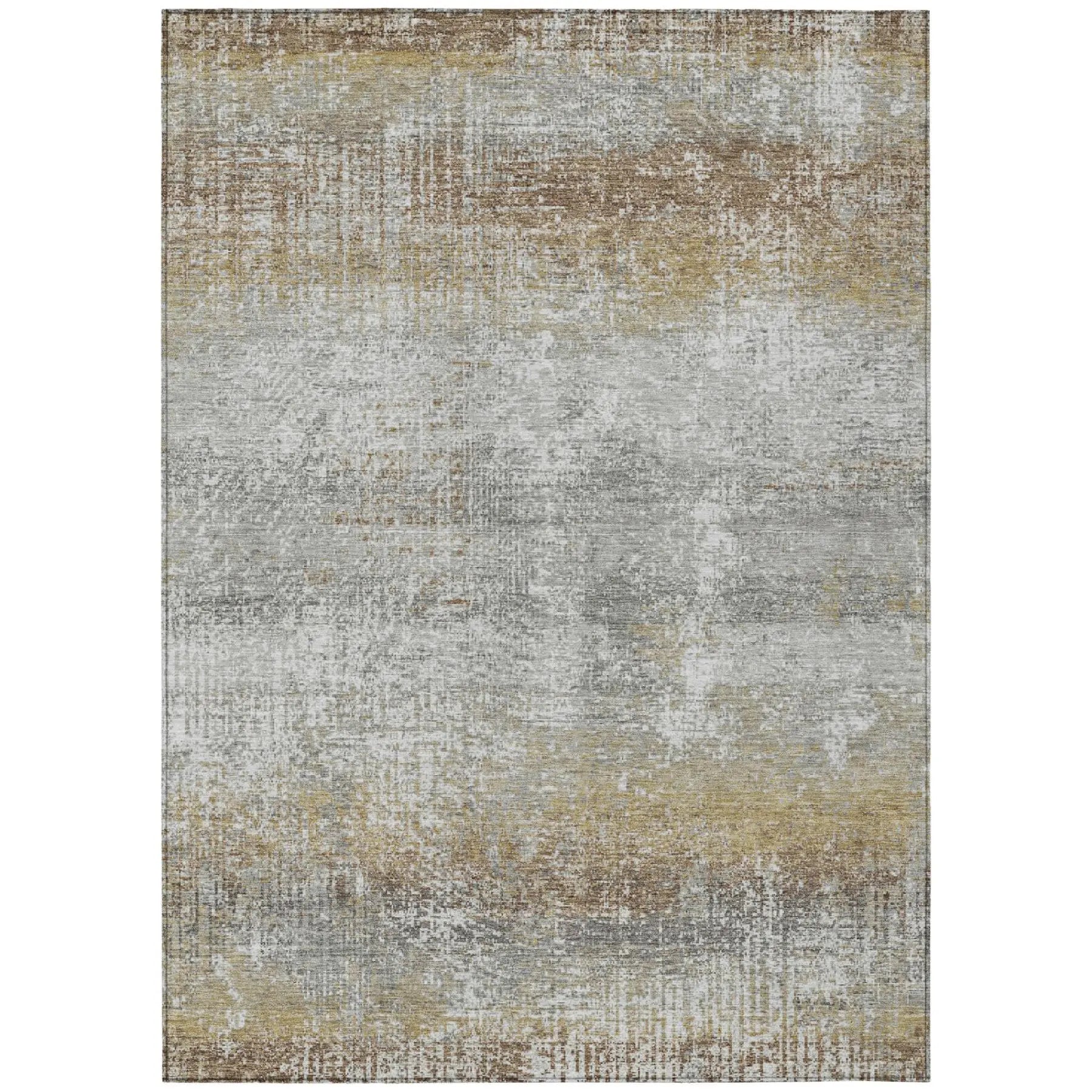 8' X 10' Gray And Khaki Abstract Washable Indoor Outdoor Area Rug Homeroots Outdoor
