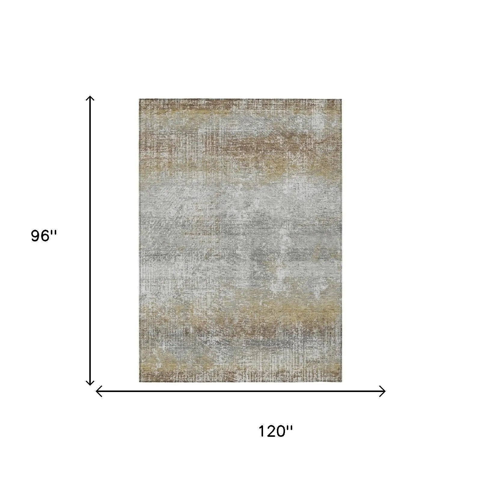 8' X 10' Gray And Khaki Abstract Washable Indoor Outdoor Area Rug Homeroots Outdoor
