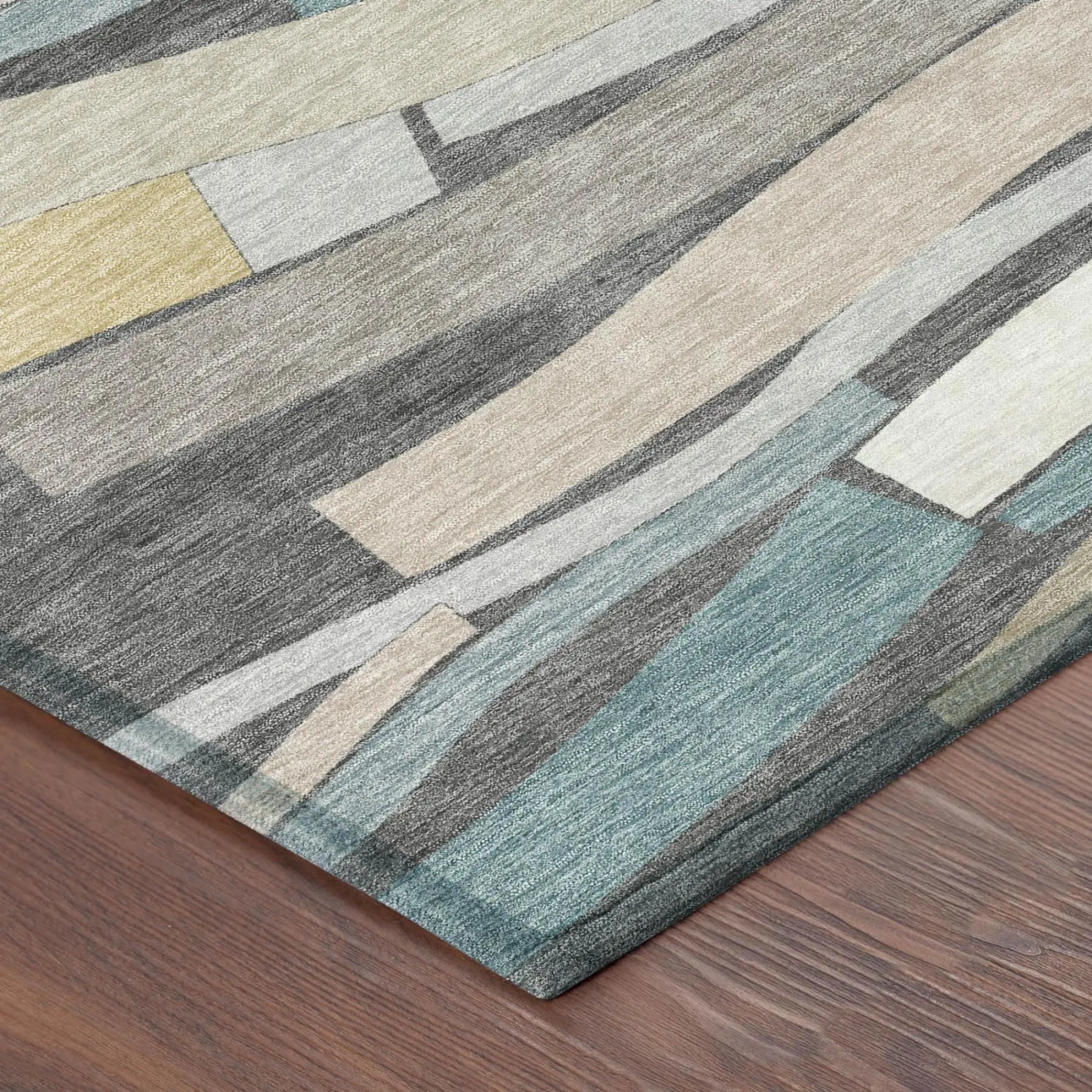 8' X 10' Gray And Pewter Striped Washable Indoor Outdoor Area Rug Homeroots Outdoor