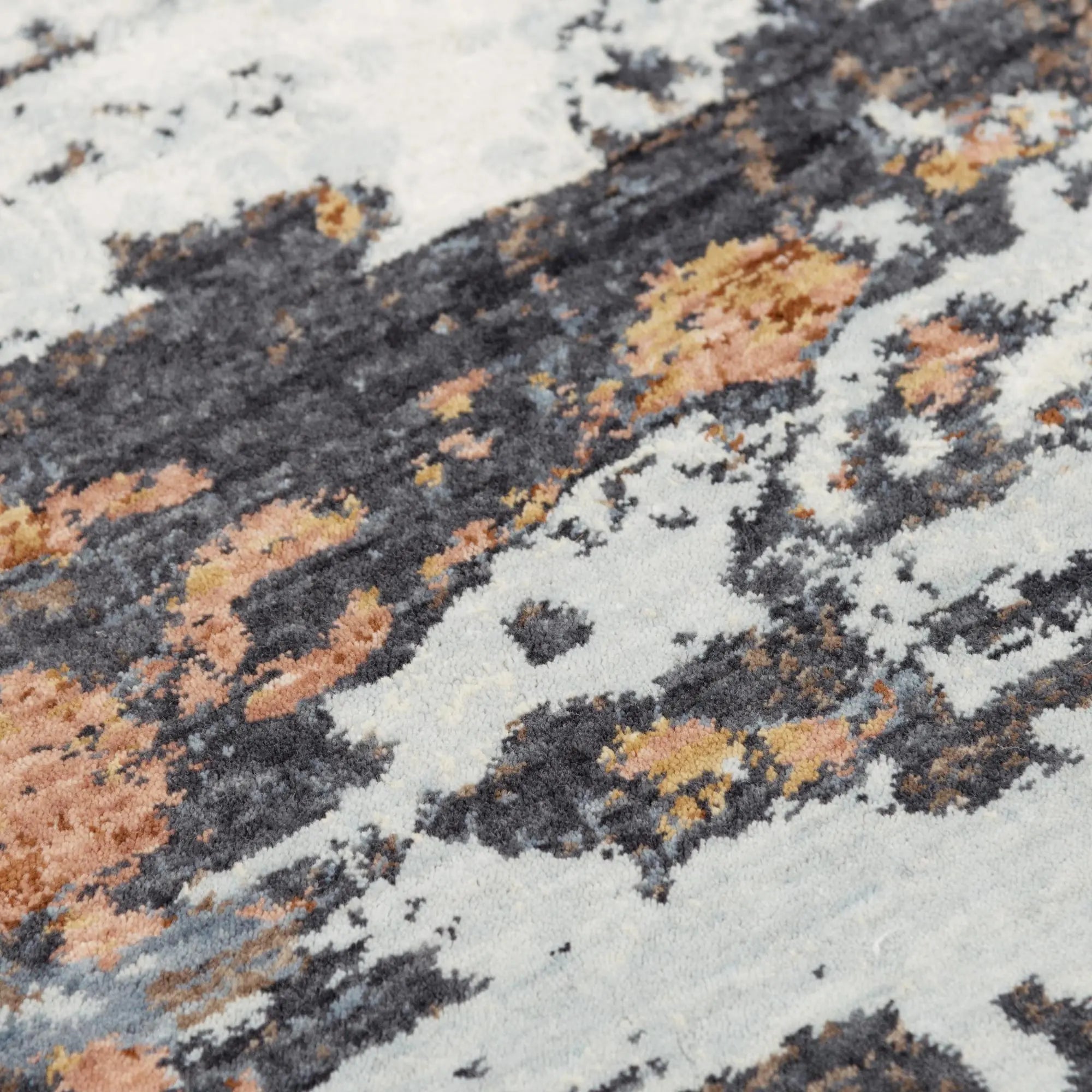 8' X 10' Gray And Rust Abstract Hand Carved Handmade Area Rug Homeroots Home Decor