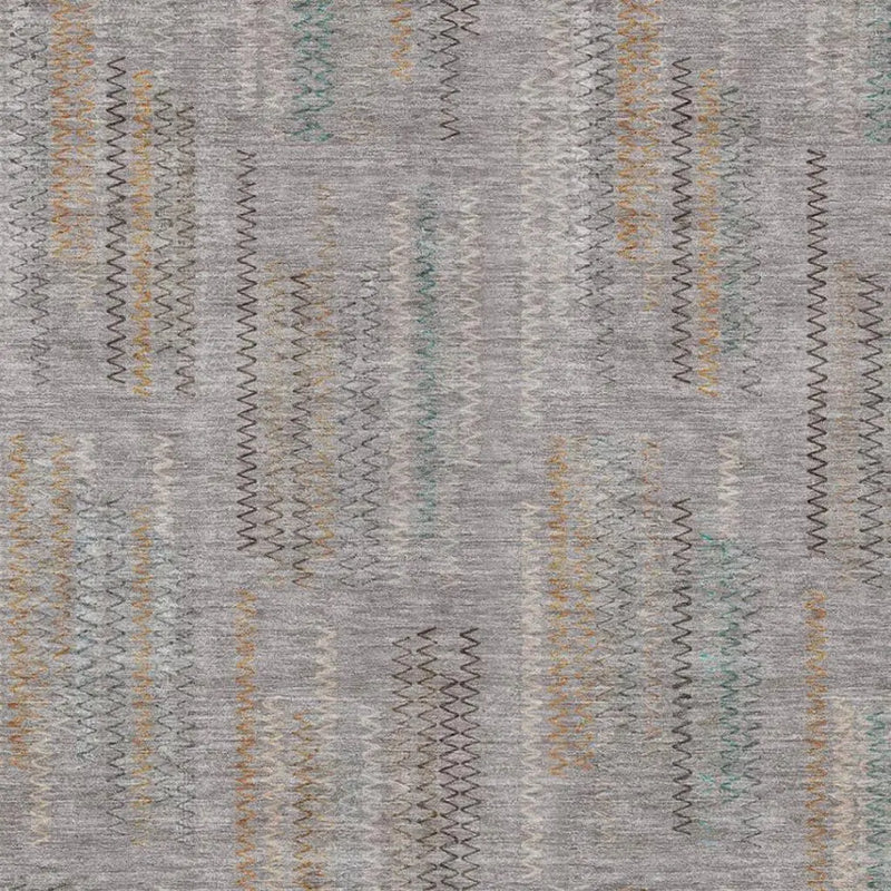 8' X 10' Gray And Silver Abstract Washable Indoor Outdoor Area Rug Homeroots Outdoor
