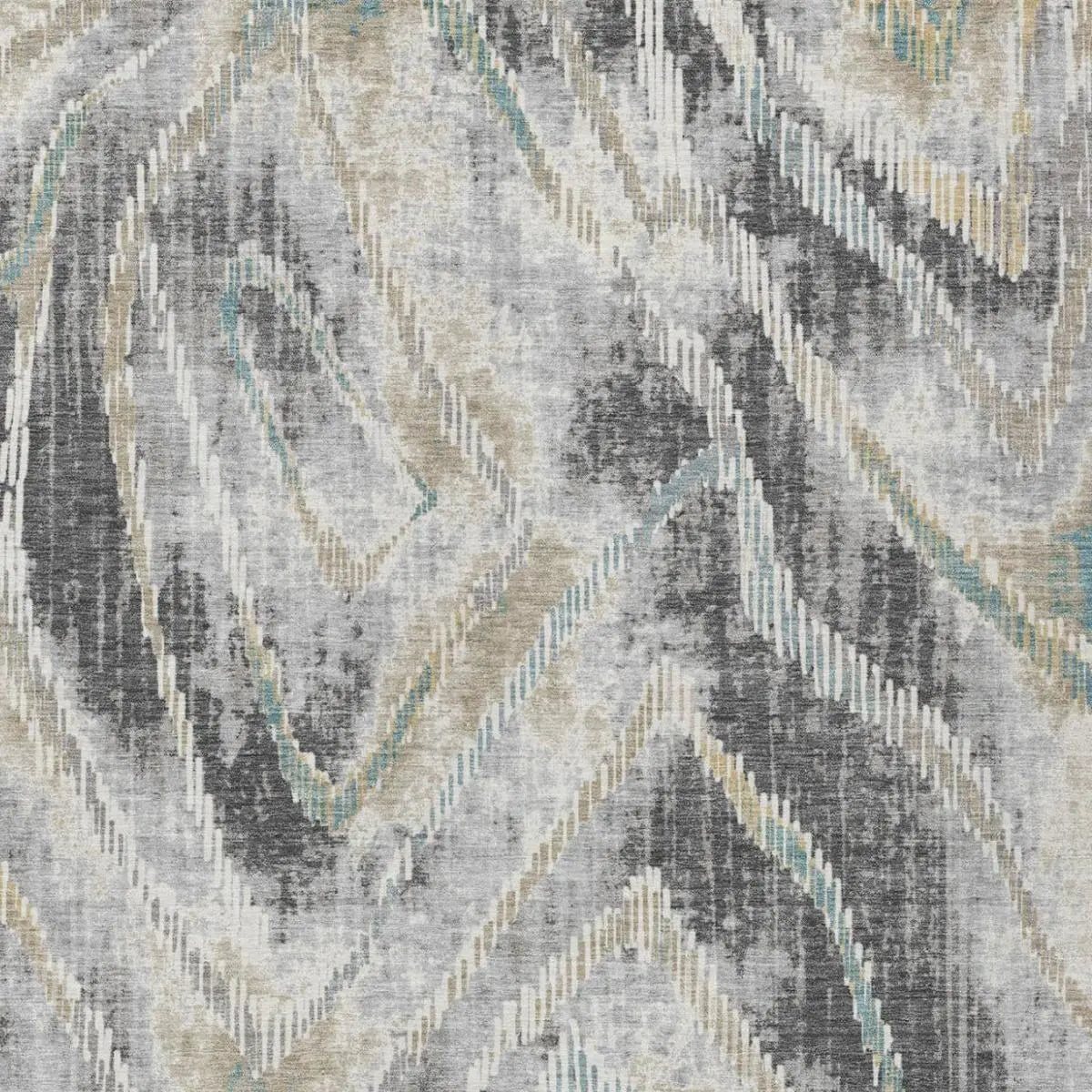 8' X 10' Gray And Silver Abstract Washable Indoor Outdoor Area Rug Homeroots Outdoor