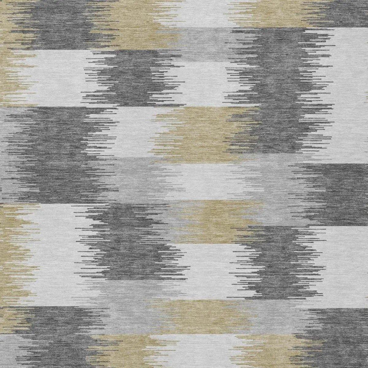 8' X 10' Gray And Silver Geometric Washable Indoor Outdoor Area Rug Homeroots Outdoor