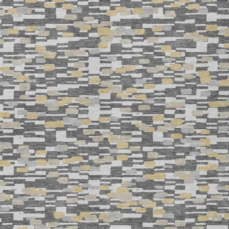 8' X 10' Gray And Silver Geometric Washable Indoor Outdoor Area Rug Homeroots Outdoor