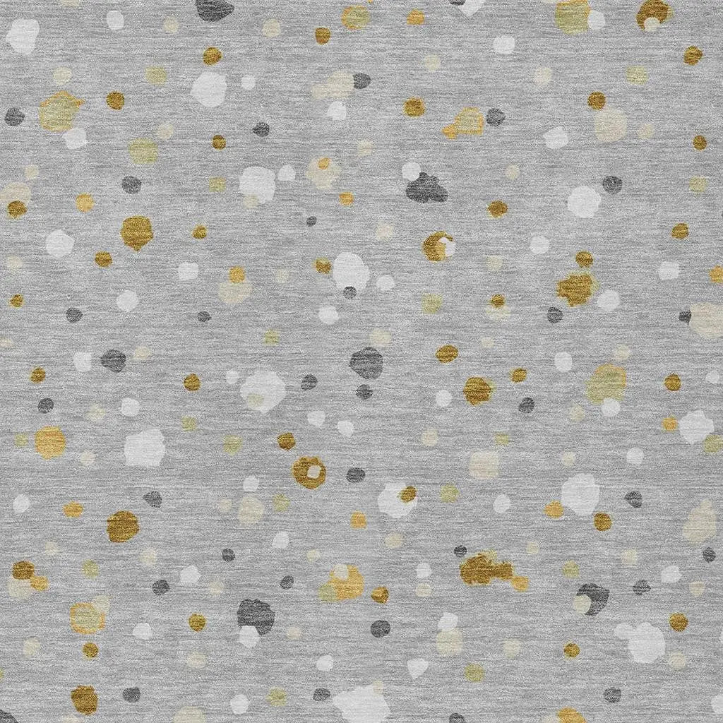 8' X 10' Gray And Silver Geometric Washable Indoor Outdoor Area Rug Homeroots Outdoor