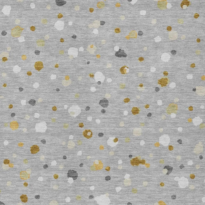 8' X 10' Gray And Silver Geometric Washable Indoor Outdoor Area Rug Homeroots Outdoor