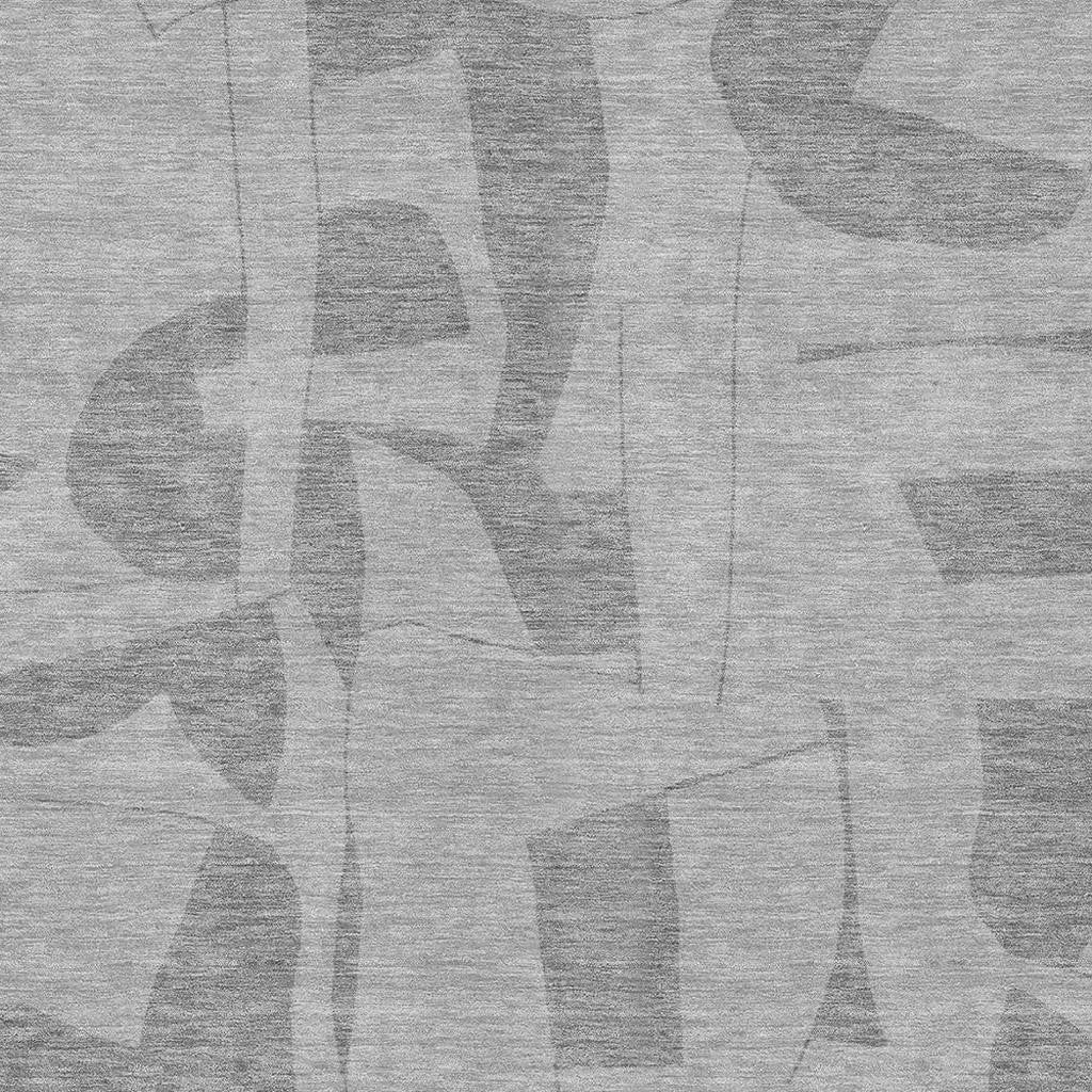 8' X 10' Gray And Silver Geometric Washable Indoor Outdoor Area Rug Homeroots Outdoor
