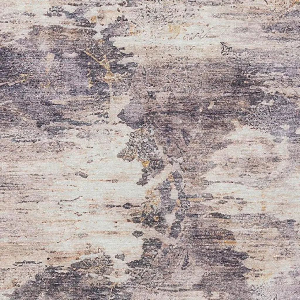 8' X 10' Gray And Tan Abstract Washable Indoor Outdoor Area Rug Homeroots Outdoor