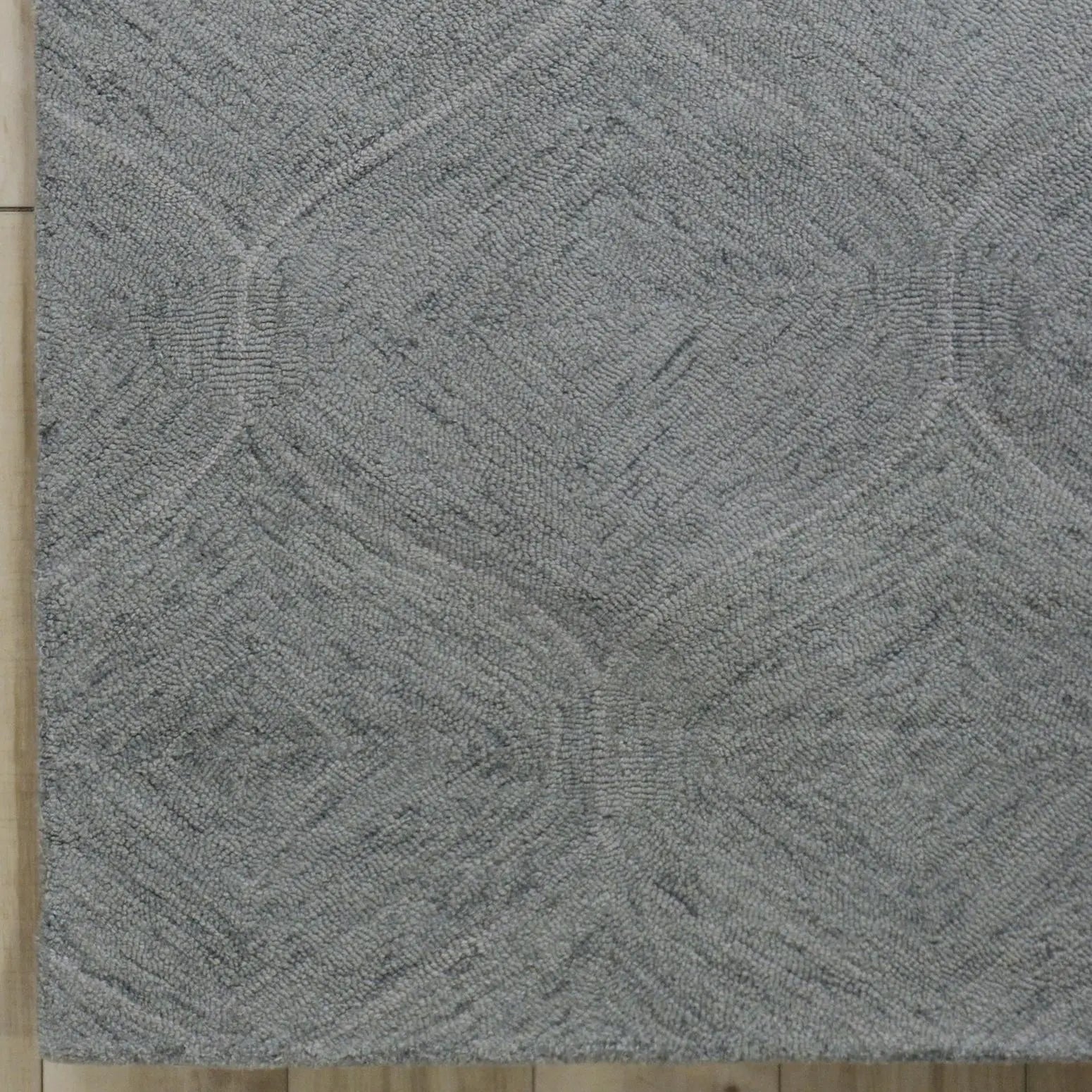 8' X 10' Gray And White Wool Geometric Hand Tufted Area Rug Homeroots Home Decor